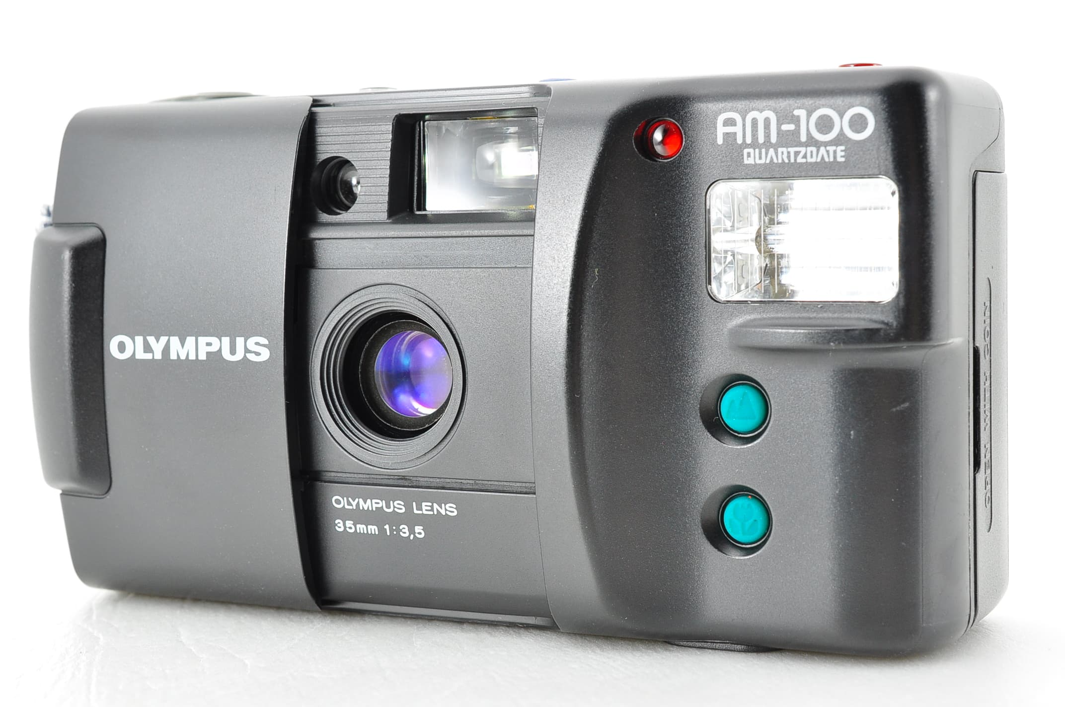 Olympus AM-100 Quartz Date QD 35mm Film Camera Near Mint