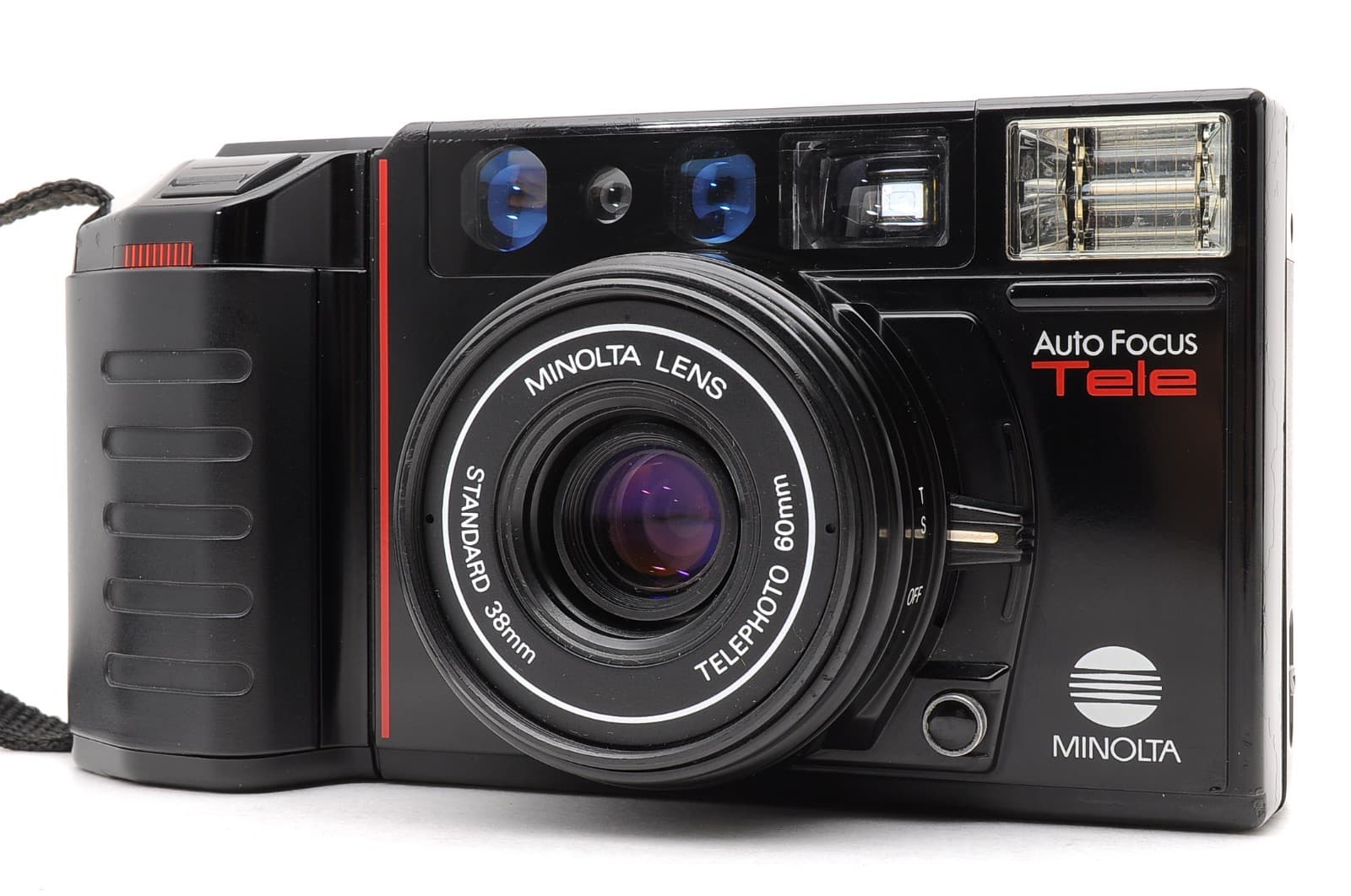 Near MINT , Fully Working Minolta AF-Tele Point & Shoot Film Camera From Japan