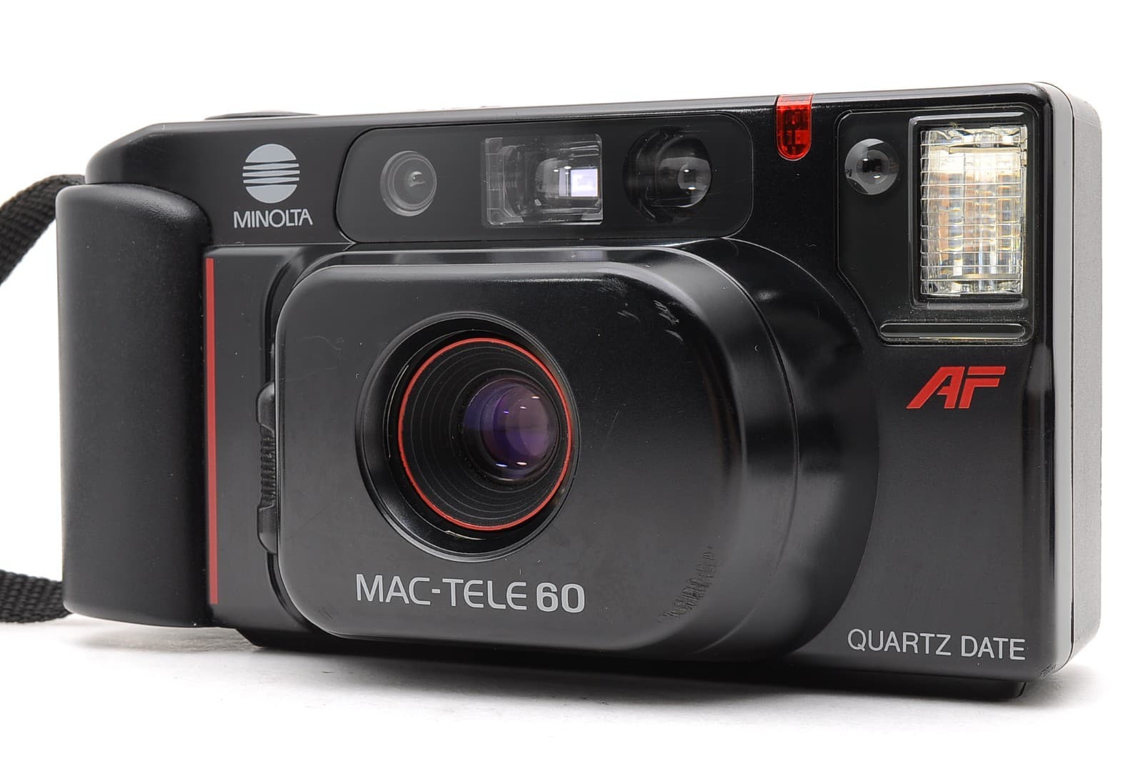 Near MINT , Fully Working Minolta Mac-Tele 60 Point & Shoot Camera From Japan