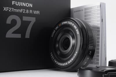Fujifilm XF 27mm 2.8 Lens Near MINT w/ Box, Manual, Front and Rear Caps, ダスター