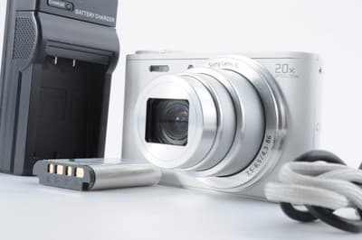 SONY WX350 White Near MINT w/ Charger, Strap, Battery