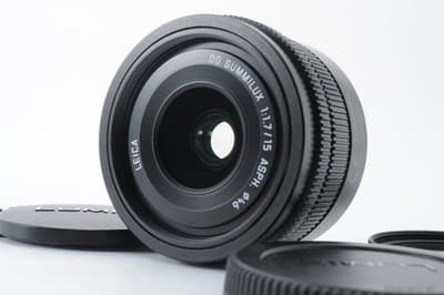 PANASONIC Lumix DG SUMMILUX 15mm F/1.7 ASPH. 46mm Lens Near MINT