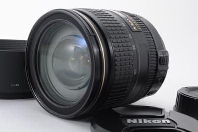 NIKON AF-S 24-120mm F/4 G Lens Near MINT w/ Front and Rear Caps, Hood Ship JAPAN