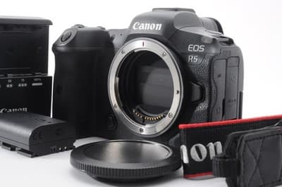 CANON EOS R5 Mirrorless Digital Camera Body Near MINT w/ Battery×2, Strap, Cap