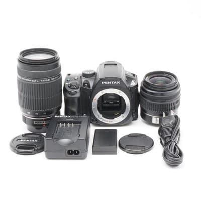Pentax K-30 Double Zoom Lens Kit Excellent From Japan Tested Working