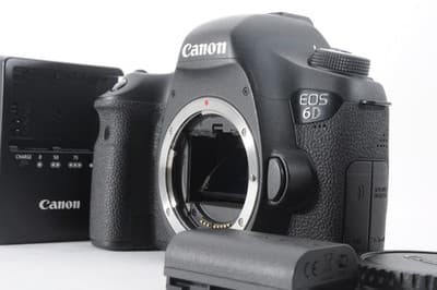 CANON EOS 6D Mirrorless Digital Camera Body Near MINT w/ Battery, Front Cap