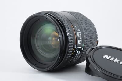 NIKON AF NIKKOR 28-105mm 1:3/5-4.5 D Lens Near MINT w/ Front and Rear Caps.