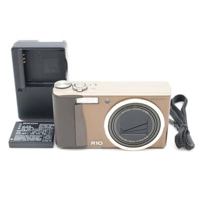 Ricoh R10 Brown Camera Near MINT From Japan Tested Working Charger Battery JP.