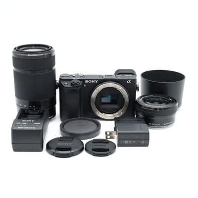 SONY Alpha a6400 Double Zoom Lens Kit Near MINT Shutter Count 1085 Ship fr JapaN