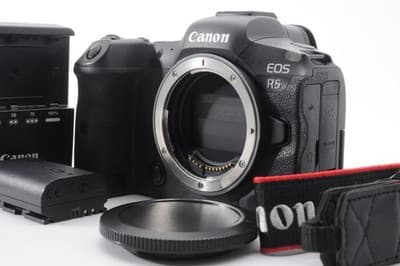 CANON EOS R5 Mirrorless Digital Camera Body Near MINT w/ Battery×2, Strap, Cap