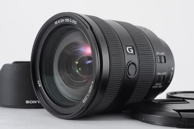 SONY FE 24-105mm F/4 OSS G Lens Near MINT w/ Front and Rear Caps, Hood