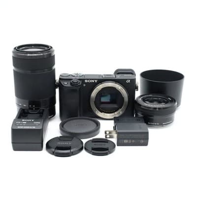 SONY Alpha a6400 Double Zoom Lens Kit Near MINT Shutter Count 1085 Ship fr JapaN