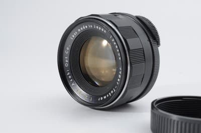 Pentax Asahi Opt Co. Super-Takumar 55 mm F/2 casi como nuevo con tapa trasera