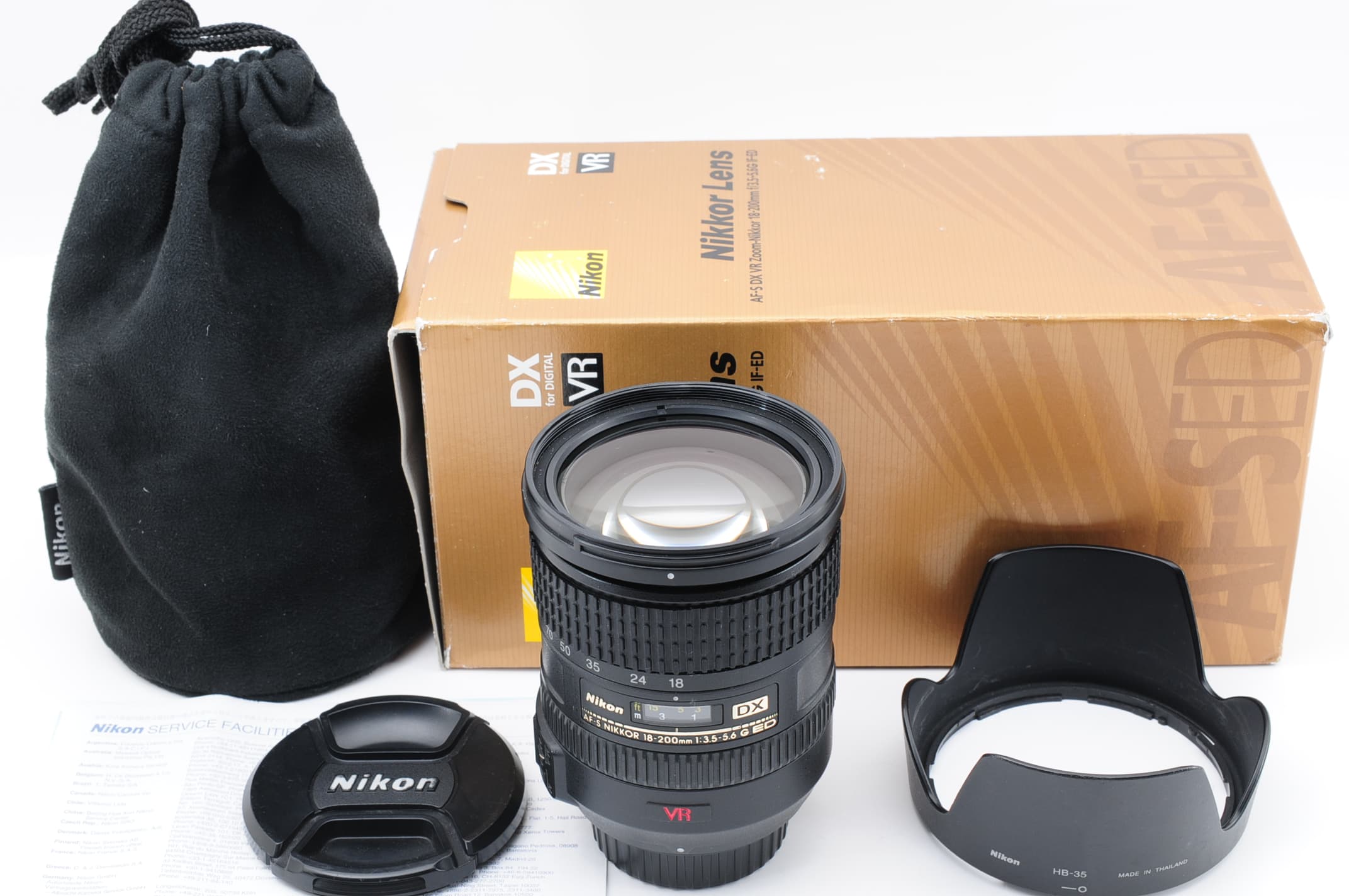 Nikon AF-S Nikkor 18-200mm F/3.5-5.6 G ED VR Zoom Lens From JAPAN