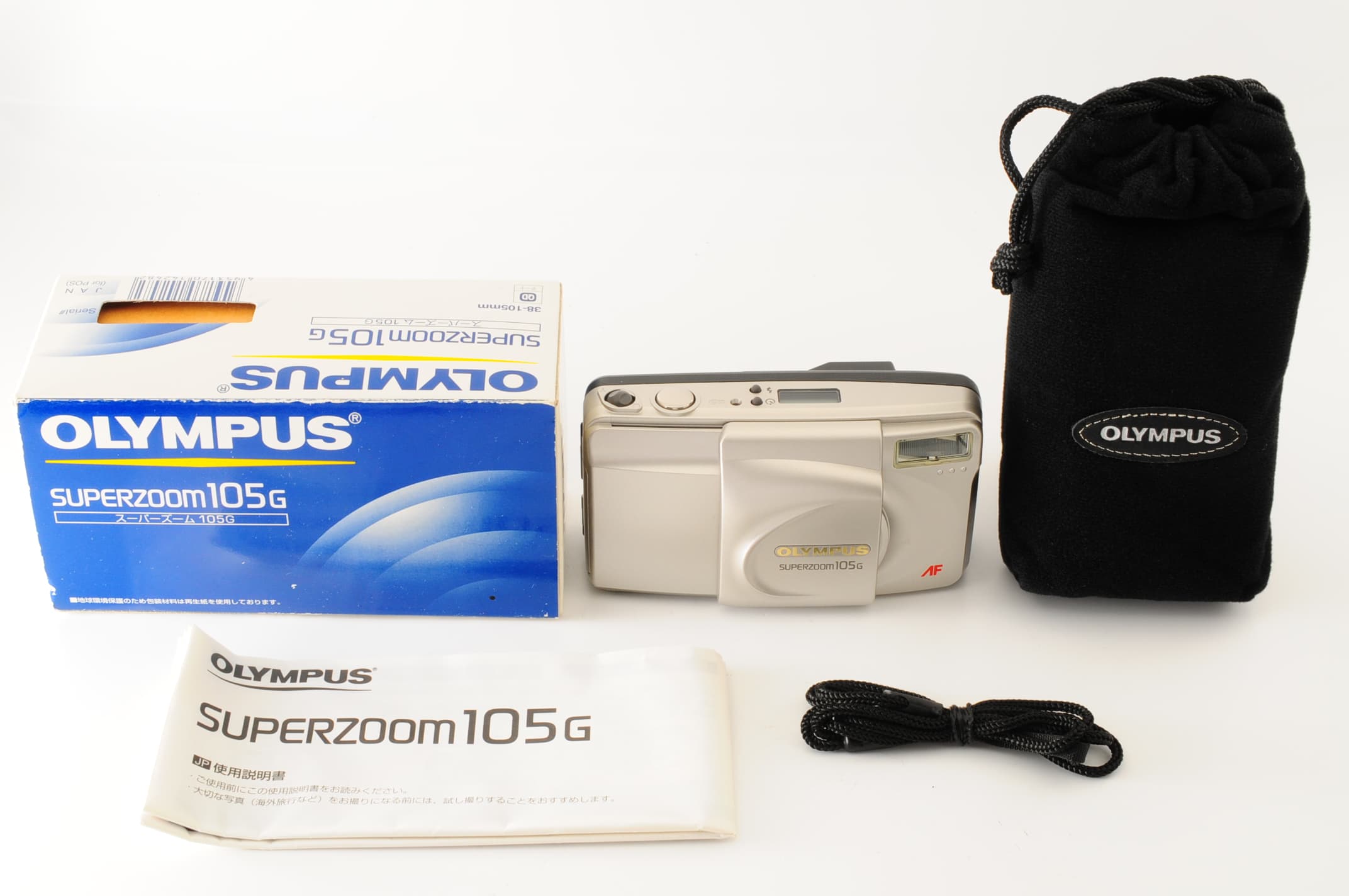 OLYMPUS SUPER ZOOM 105G Point Shoot 35mm Film Camera From JAPAN