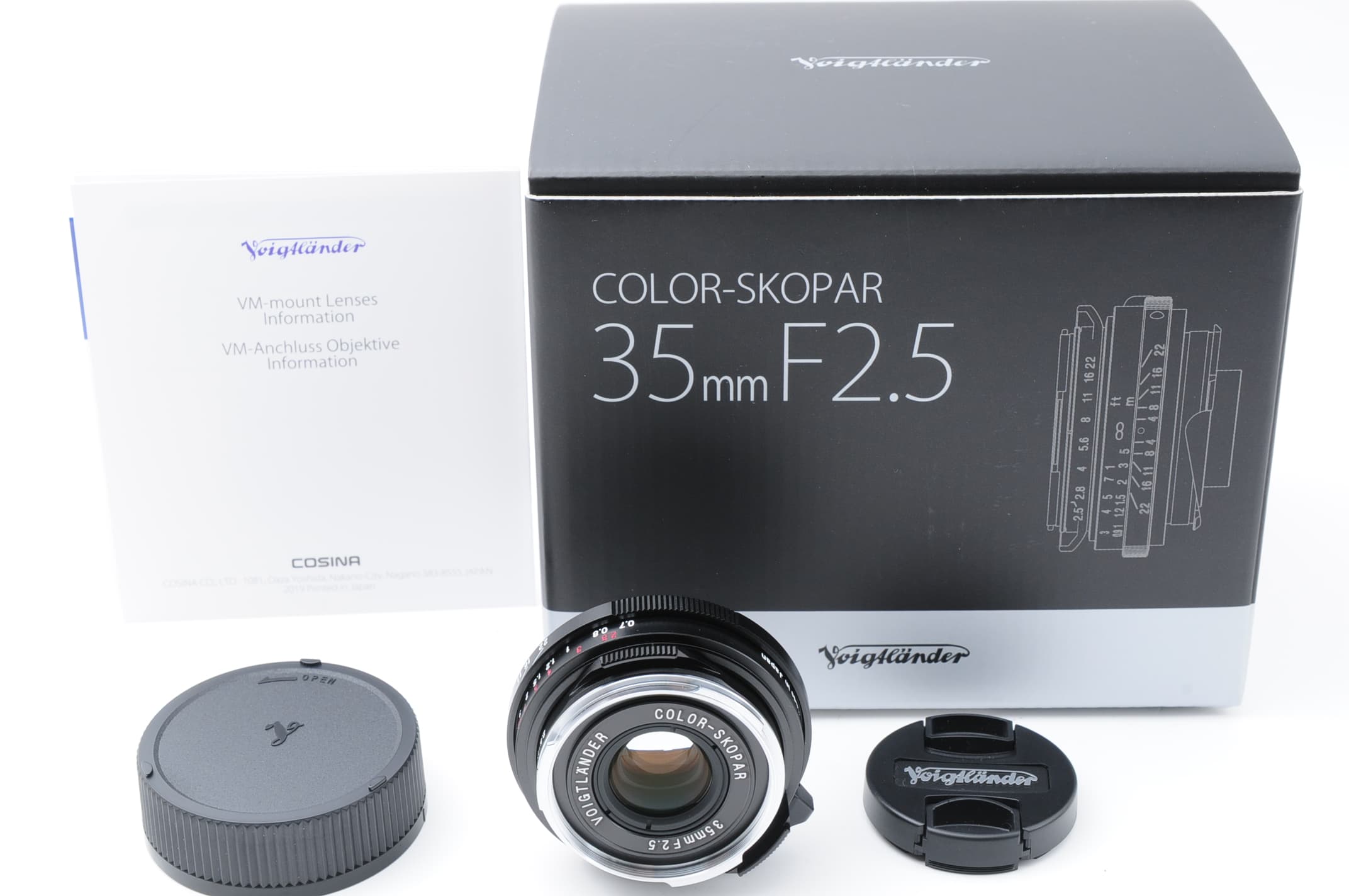 Voigtlander COLOR-SKOPAR 35mm f2.5 P II VM Leica M Lens Japan